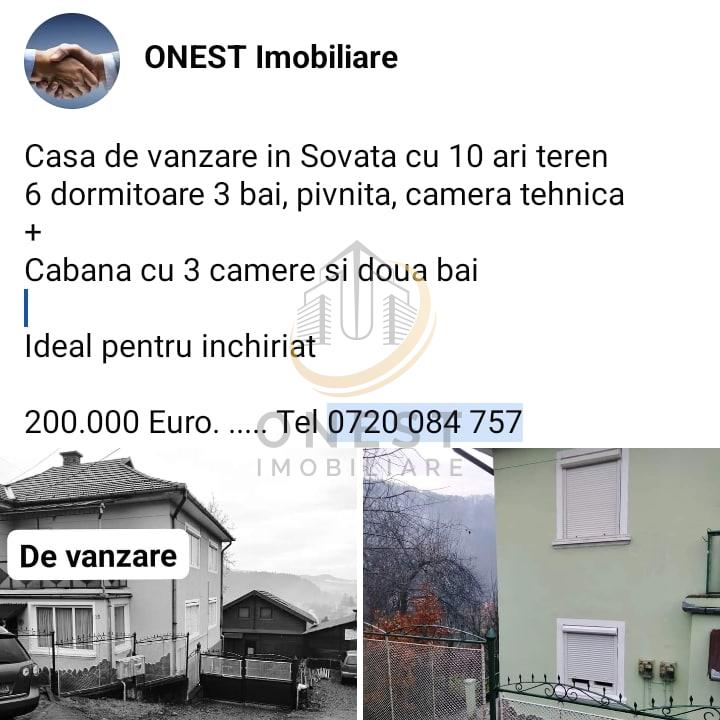 Casa cu 6 camere si  o Cabana in curte Sovata